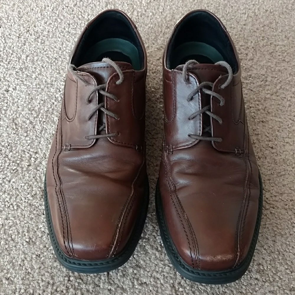 Clarks Mens Sz 9.5 Unkenneth Way Brown Dress Shoes